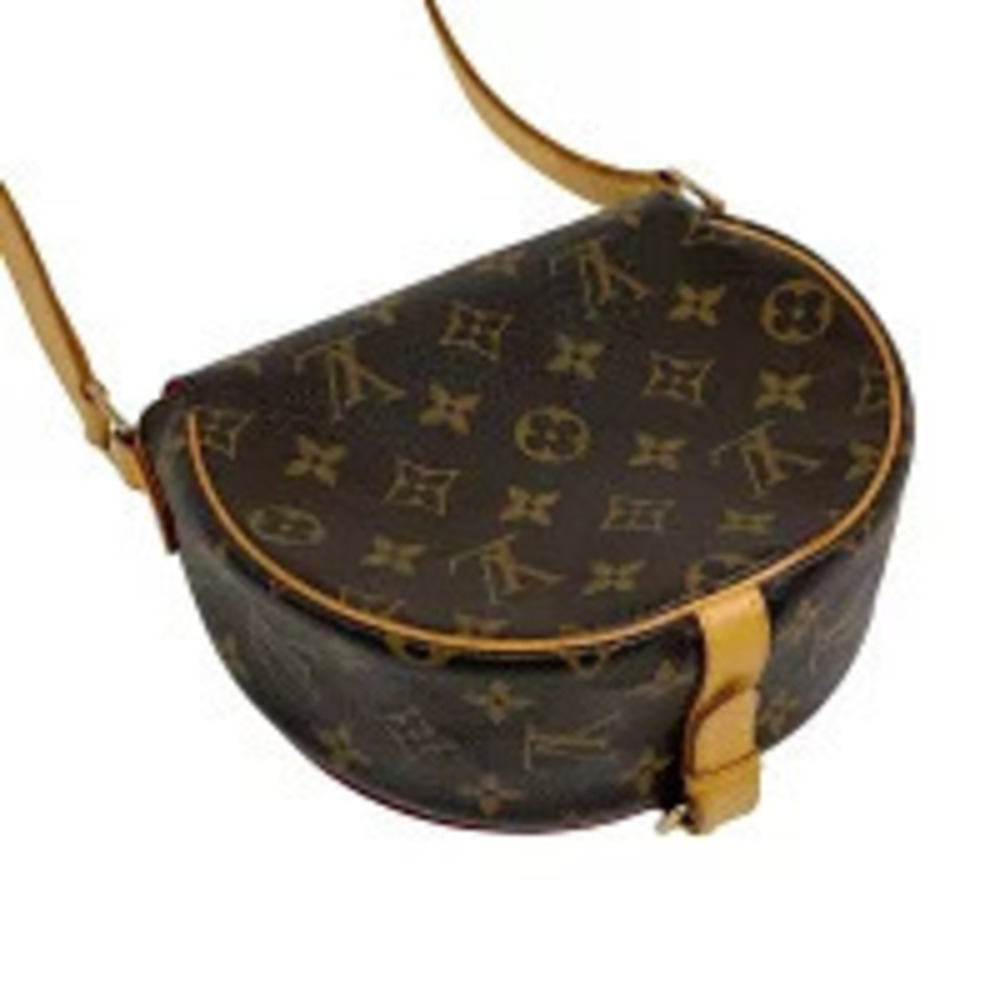 Louis Vuitton Brown Shoulder Tambourin Monogram Clutch Crossbody Bag
